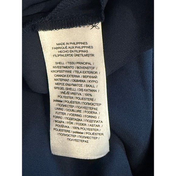 Lauren Ralph Lauren Geo Print Crinkle Georgette Skirt Tiered Maxi Blue 16 Boho - Picture 6 of 7